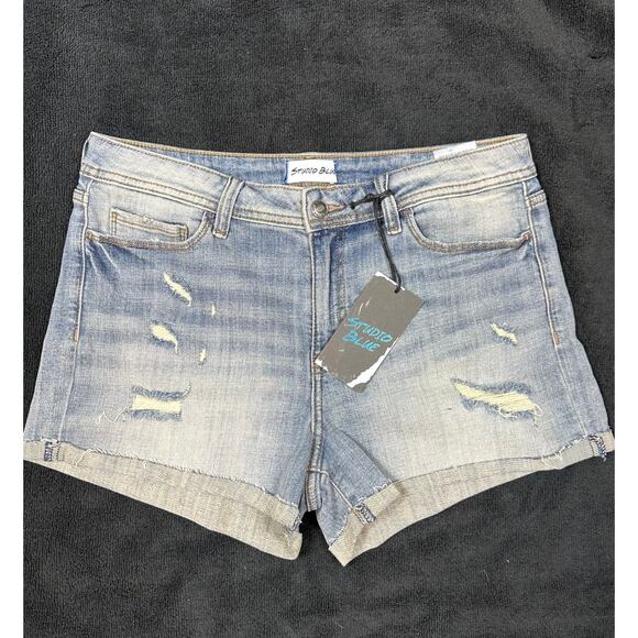 Studio Blue Kadence Super High Rise Distressed Denim Short - Indigo - Size 29